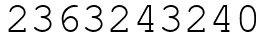 Число 2363243240.