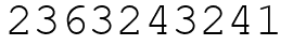 Число 2363243241.