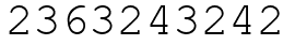 Число 2363243242.