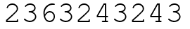 Число 2363243243.
