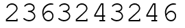 Число 2363243246.