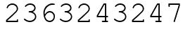 Число 2363243247.