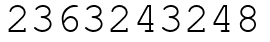 Число 2363243248.