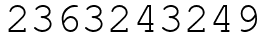 Число 2363243249.