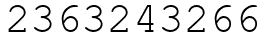 Число 2363243266.