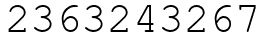 Число 2363243267.