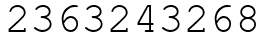 Число 2363243268.