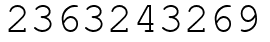 Число 2363243269.