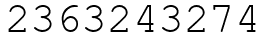 Число 2363243274.