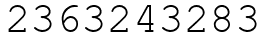 Число 2363243283.