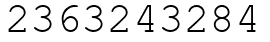 Число 2363243284.