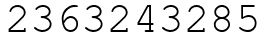 Число 2363243285.