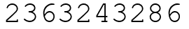 Число 2363243286.