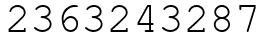 Число 2363243287.