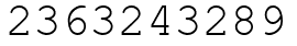 Число 2363243289.