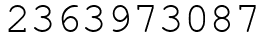 Число 2363973087.