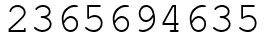 Число 2365694635.