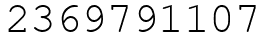 Число 2369791107.