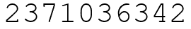 Число 2371036342.