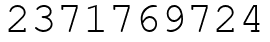 Число 2371769724.