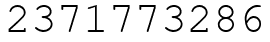 Число 2371773286.