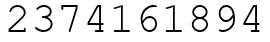 Число 2374161894.