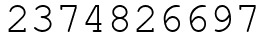 Число 2374826697.