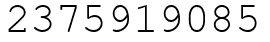Число 2375919085.