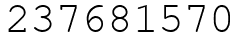 Число 237681570.