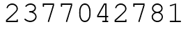 Число 2377042781.