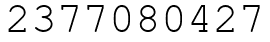 Число 2377080427.