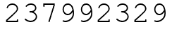 Число 237992329.