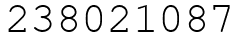 Число 238021087.