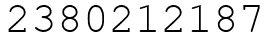 Число 2380212187.