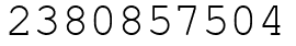 Число 2380857504.