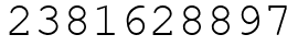 Число 2381628897.