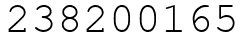 Число 238200165.