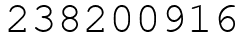 Число 238200916.