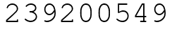 Число 239200549.