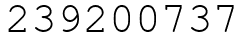 Число 239200737.