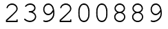 Число 239200889.