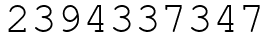 Число 2394337347.
