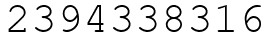 Число 2394338316.