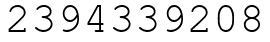 Число 2394339208.