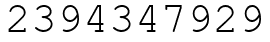 Число 2394347929.