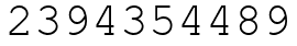 Число 2394354489.