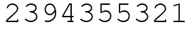 Число 2394355321.