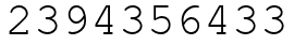 Число 2394356433.