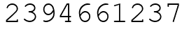 Число 2394661237.