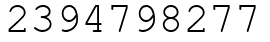 Число 2394798277.